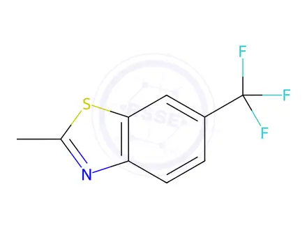 Chemical structure of Benzothiazole, 2-methyl-6-(trifluoromethyl)-(8CI)