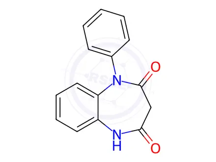 Chemical structure of N-Desmethyl Dechloro Clobazam