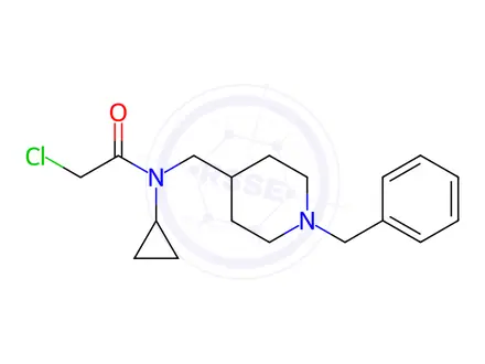 Chemical structure of N-((1-Benzylpiperidin-4-yl)methyl)-2-chloro-N-cyclopropylacetamide