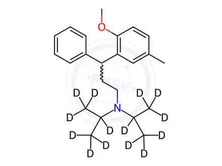 Chemical structure of N,N-Diisopropyl-3-(2-methoxy-5-methyl-phenyl)-3-phenylpropylamine-d14