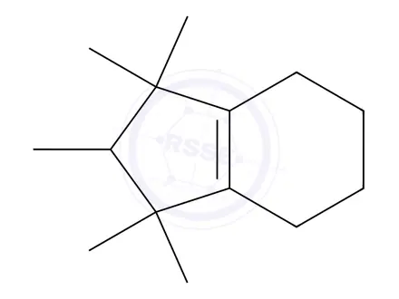 Chemical structure of 2,3,4,5,6,7-hexahydro-1,1,2,3,3-pentamethyl-1H-indene