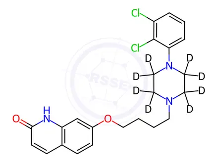 Chemical structure of Dehydro Aripiprazole D8