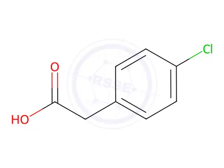 Chemical structure of 4-Chlorophenyl acetic acid