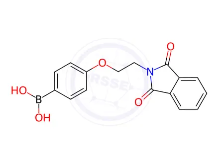 Chemical structure of (4-(2-(1,3-Dioxoisoindolin-2-yl)ethoxy)phenyl)boronic acid