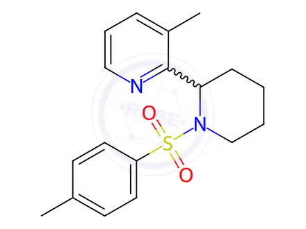 Chemical structure of 3-Methyl-2-(1-tosylpiperidin-2-yl)pyridine