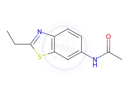 Chemical structure of Benzothiazole, 6-acetamido-2-ethyl-(6CI)
