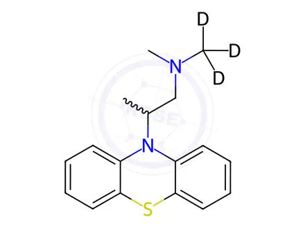 Chemical structure of Iso Promethazine-d3 Hydrochloride