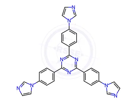 Chemical structure of 2,4,6-Tris[4-(1H-imidazol-1-yl)-phenyl]-1,3,5-triazine