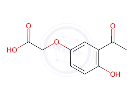 Chemical structure of Acetic acid, 2-(3-acetyl-4-hydroxyphenoxy)-
