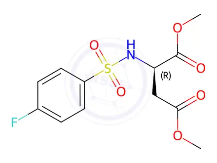 Chemical structure of N-[(4-Fluorophenyl)sulfonyl]-D-aspartic Acid 1,4-Dimethyl Ester