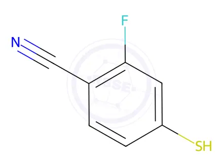 Chemical structure of 2-Fluoro-4-mercaptobenzonitrile