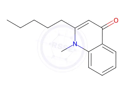Chemical structure of 1-Methyl-2-pentyl-4(1H)-quinolinone