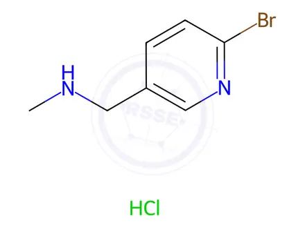 Chemical structure of 1-(6-Bromopyridin-3-yl)-N-methylmethanamine hydrochloride