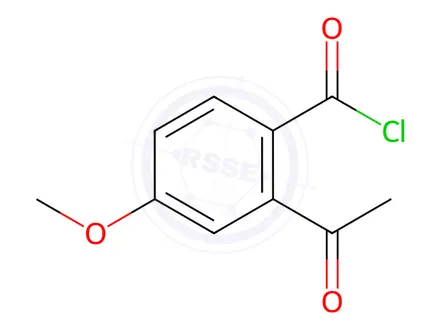 Chemical structure of Benzoyl chloride, 2-acetyl-4-methoxy-(9CI)