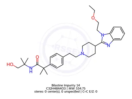 Chemical structure of Bilastine Impurity 14