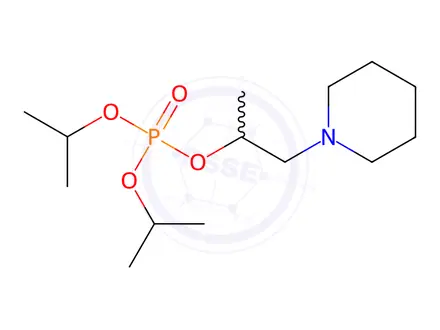 Chemical structure of Phosphoric acid diisopropyl 1-(piperidinomethyl)ethyl ester