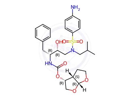 Chemical structure of (1R,2R)-Darunavir
