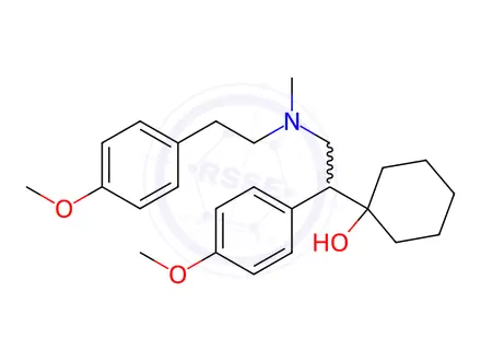 Chemical structure of rac N-Desmethyl-N-(4-methoxyphenethyl) Venlafaxine