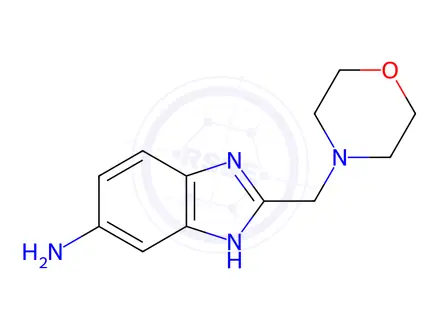 Chemical structure of 2-(Morpholinomethyl)-1H-benzo[d]imidazol-5-amine trihydrochloride