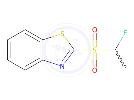 Chemical structure of Benzothiazole, 2-[(1-fluoroethyl)sulfonyl]-