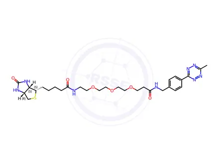 Chemical structure of Biotin-PEG3-Me-Tet