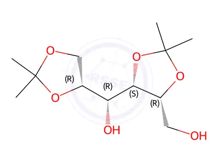 Chemical structure of 1,2:4,5-Di-O-isopropylidene-D-mannitol