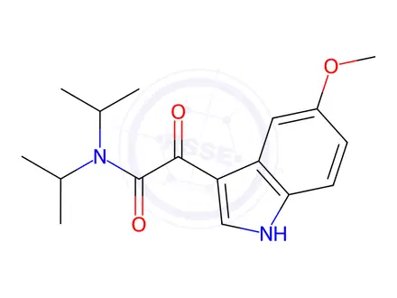 Chemical structure of 5-Methoxy-N,N-bis(1-methylethyl)-α-oxo-1H-indole-3-acetamide