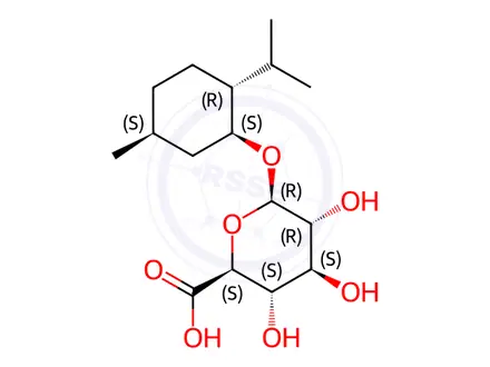 Chemical structure of (1S,2R,5S)-(+)-Menthol ß-D-Glucuronide