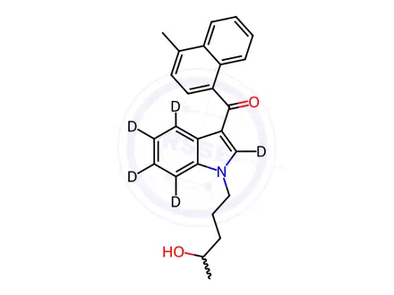 Chemical structure of JWH-122 (Indole-d5) 4-Hydroxypentyl