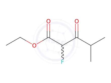 Chemical structure of Pentanoic acid, 2-fluoro-4-methyl-3-oxo-, ethyl ester