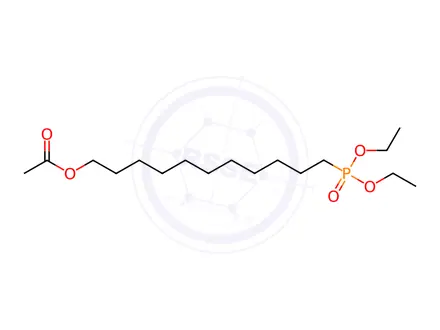 Chemical structure of Phosphonic acid, P-[11-(acetyloxy)undecyl]-, diethyl ester