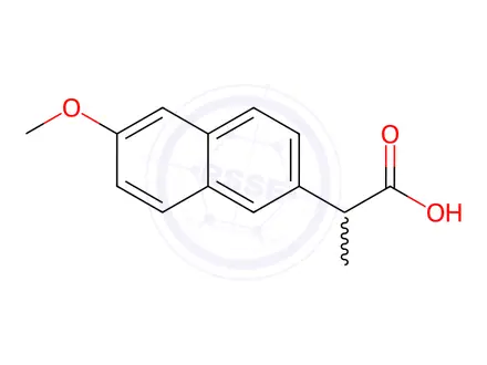 Chemical structure of Naproxen Impurity 20 (rac-Naproxen)