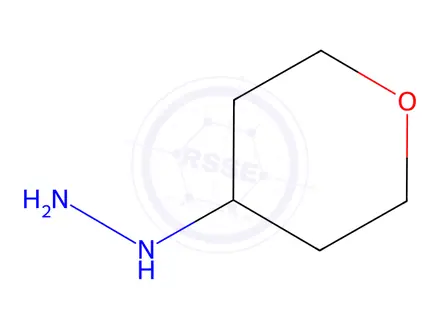 Chemical structure of (Tetrahydro-2H-pyran-4-yl)hydrazine Dihydrochloride