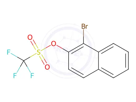 Chemical structure of Methanesulfonic acid, 1,1,1-trifluoro-, 1-bromo-2-naphthalenyl ester