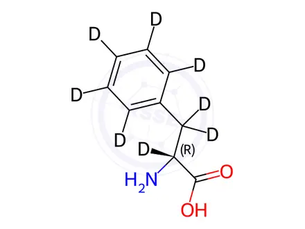 Chemical structure of D-Phenyl-alanine-[D8]