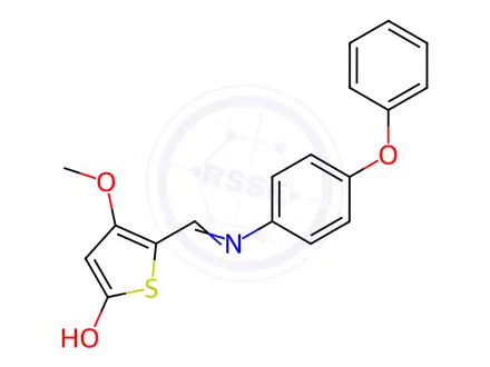 Chemical structure of (5Z)-4-Methoxy-5-{[(4-phenoxyphenyl)amino]methylidene}-2,5-dihydrothiophen-2-one