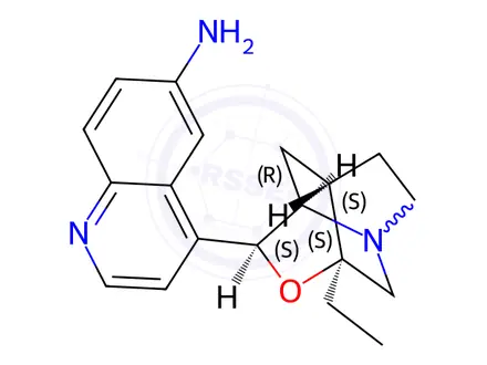 Chemical structure of (3α,9S)-3,9-Epoxy-10,11-dihydrocinchonan-6'-amine