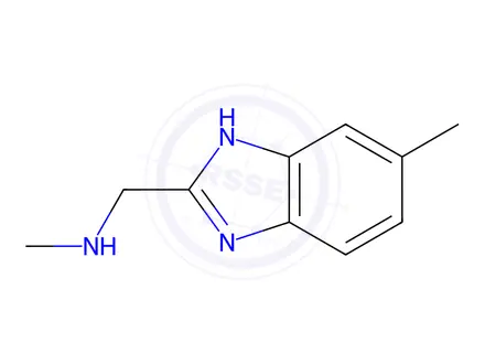 Chemical structure of N-Methyl-1-(5-methyl-1H-benzimidazol-2-yl)methanamine dihydrochloride