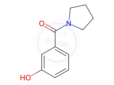 Chemical structure of Pyrrolidine, 1-(3-hydroxybenzoyl)-