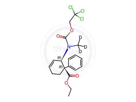 Chemical structure of N-(2,2,2-Trichloroethoxy)carbonyl] Nortilidine-d3