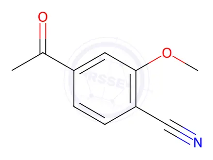 Chemical structure of Benzonitrile, 4-acetyl-2-methoxy-