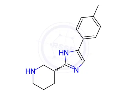 Chemical structure of Piperidine, 3-[5-(4-methylphenyl)-1H-imidazol-2-yl]-