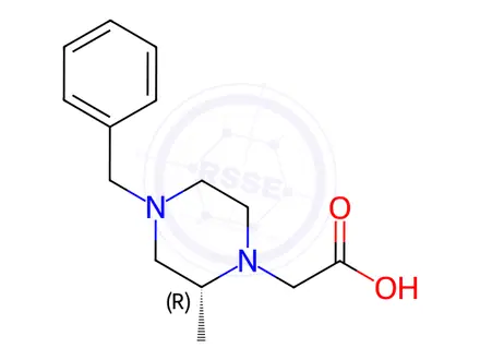 Chemical structure of (R)-(2-Methyl-4-benzylpiperazinyl)acetic acid dihydrochloride