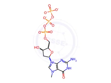 Chemical structure of 7-Methyl-2μ-deoxyguanosine 5μ-triphosphate sodium salt
