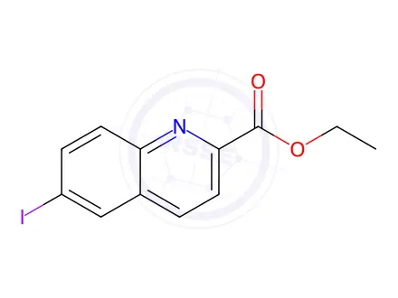 Chemical structure of 6-Iodo-quinoline-2-carboxylic acid ethyl ester