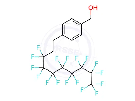Chemical structure of (4-(3,3,4,4,5,5,6,6,7,7,8,8,9,9,10,10,10-Heptadecafluorodecyl)phenyl)methanol