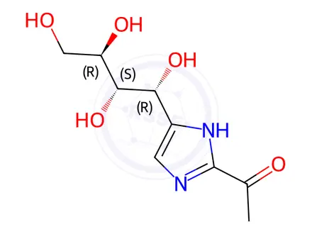 Chemical structure of 1-[5-[(1R,2S,3R)-1,2,3,4-Tetrahydroxybutyl]-1H-imidazol-2-yl]-ethanone