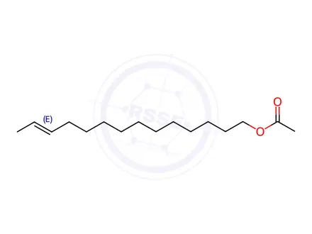 Chemical structure of (E)-tetradec-12-enyl acetate