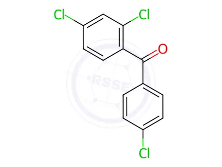 Chemical structure of (4-chlorophenyl)(2,4-dichlorophenyl)methanone