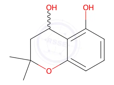 Chemical structure of 2,2-dimethyl-3,4-dihydro-2H-1-benzopyran-4,5-diol